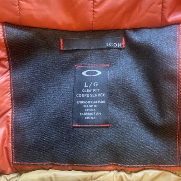 Men's Black Oakley Omni Thermal Puffer Jacket w Hood L - Picture 6 of 7